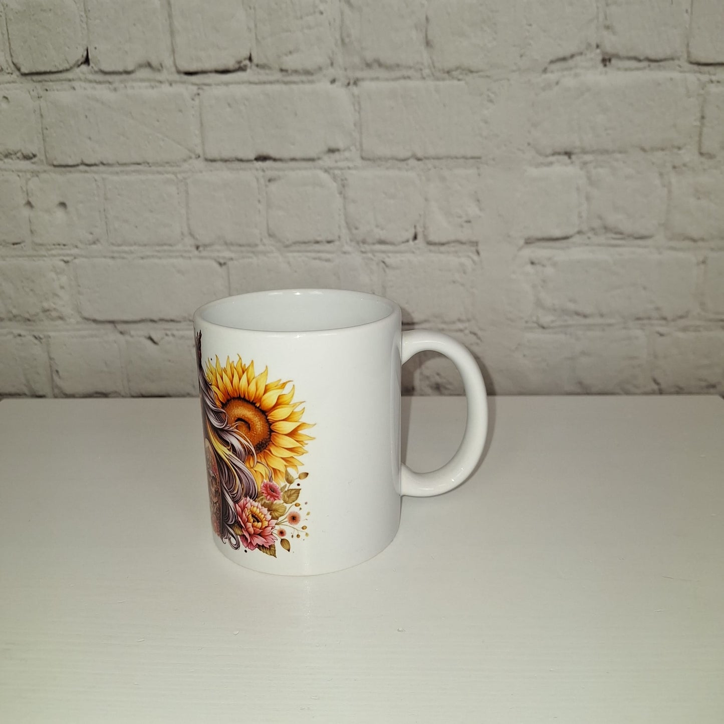 Keramikbecher Sonnenkönigin Design