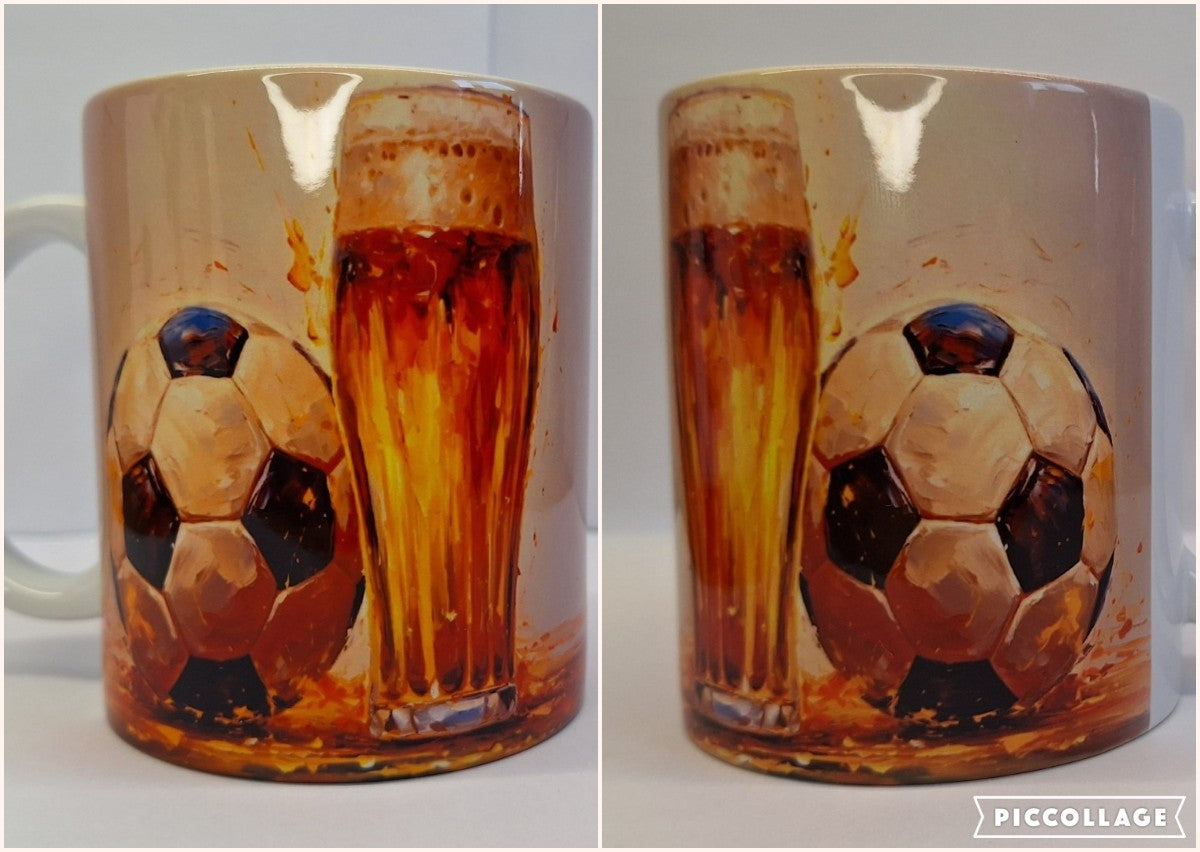 Fußball Bier Tasse 330 ml Keramik Spieltagsbegleiter