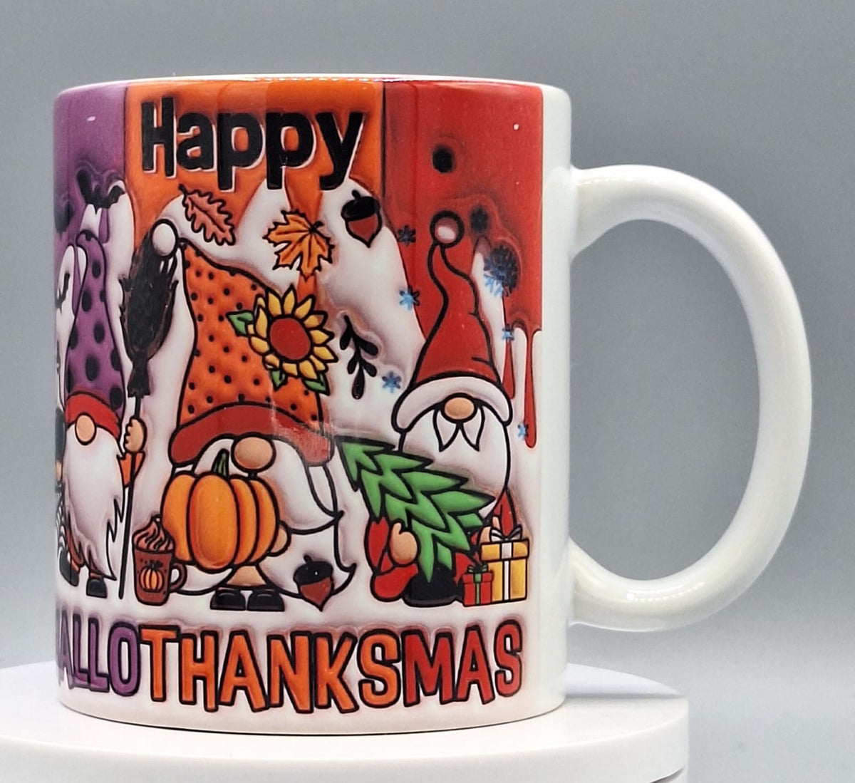 Tasse „HALLOTHANKSMAS“ – Wichtel-Motiv, ca. 330 ml