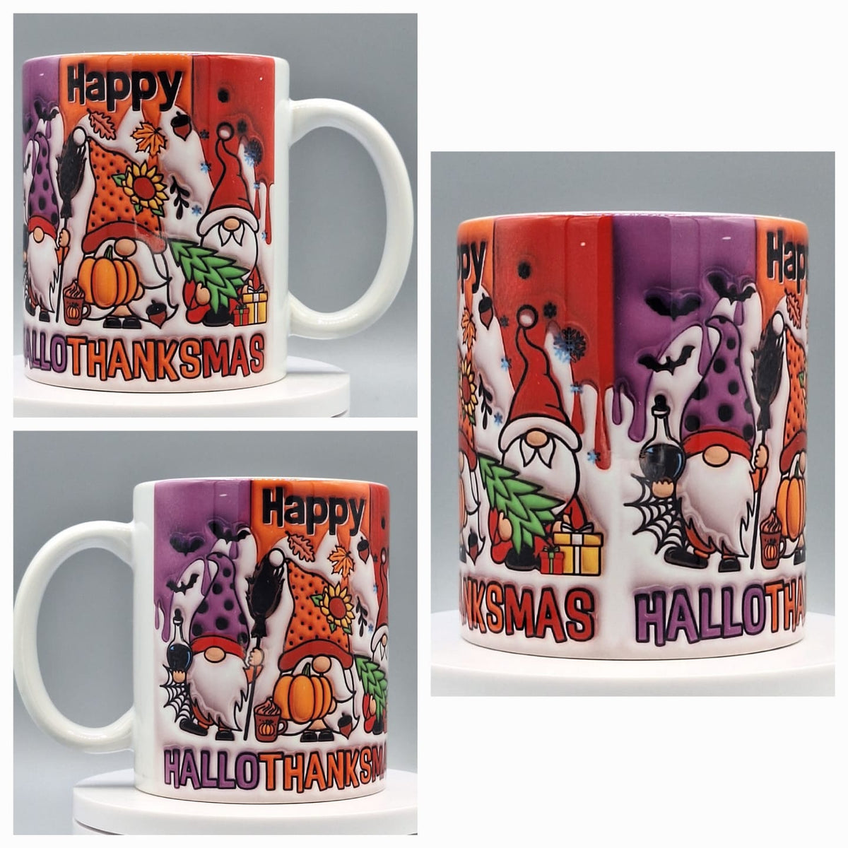 Tasse „HALLOTHANKSMAS“ – Wichtel-Motiv, ca. 330 ml