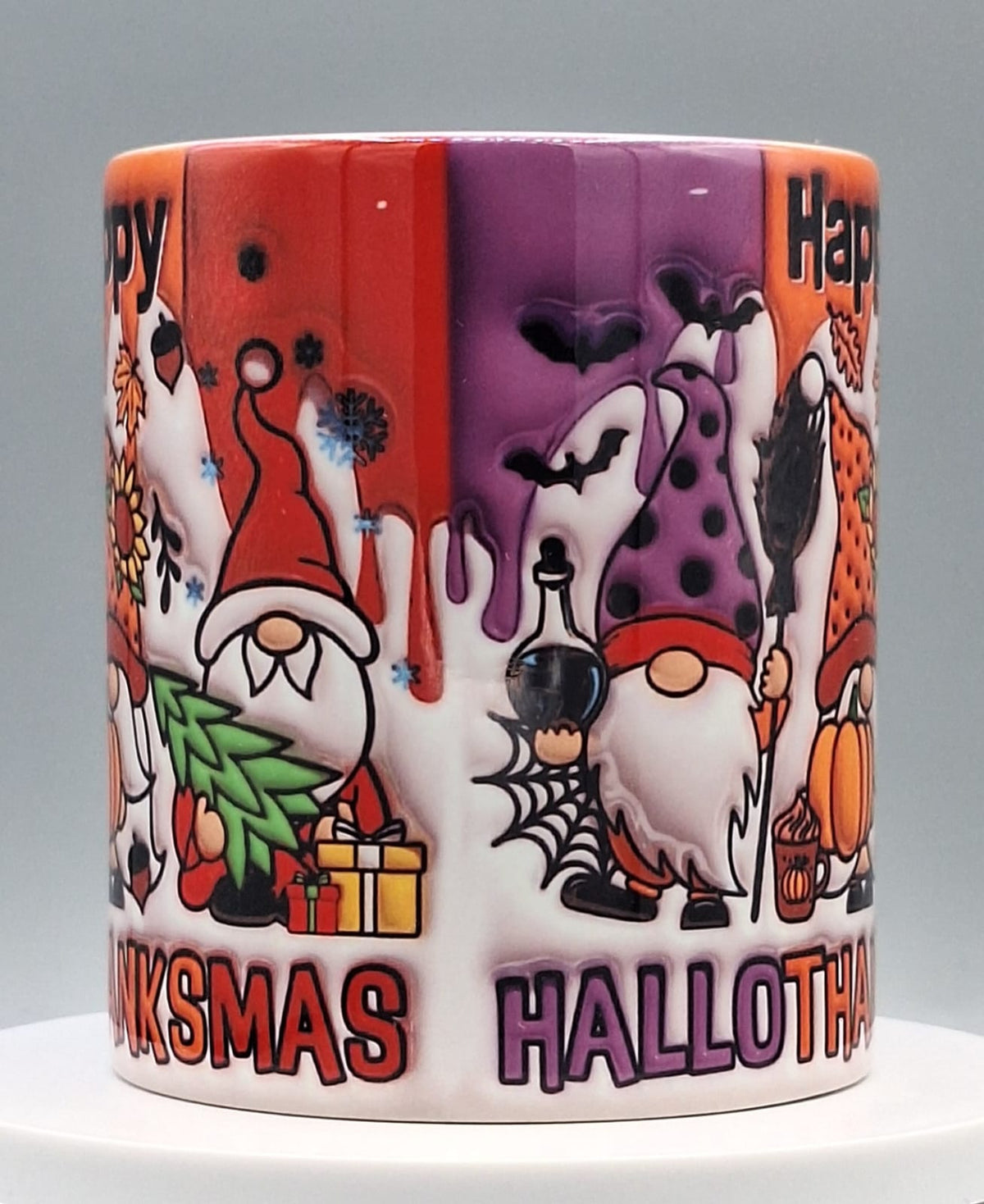 Tasse „HALLOTHANKSMAS“ – Wichtel-Motiv, ca. 330 ml