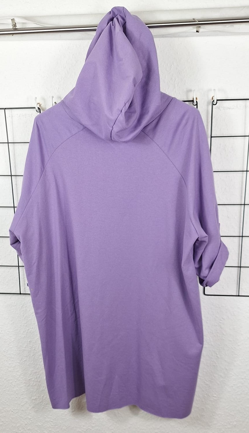 Rückansicht Hoodie aus 100 % Baumwolle in großen Größen 48–54