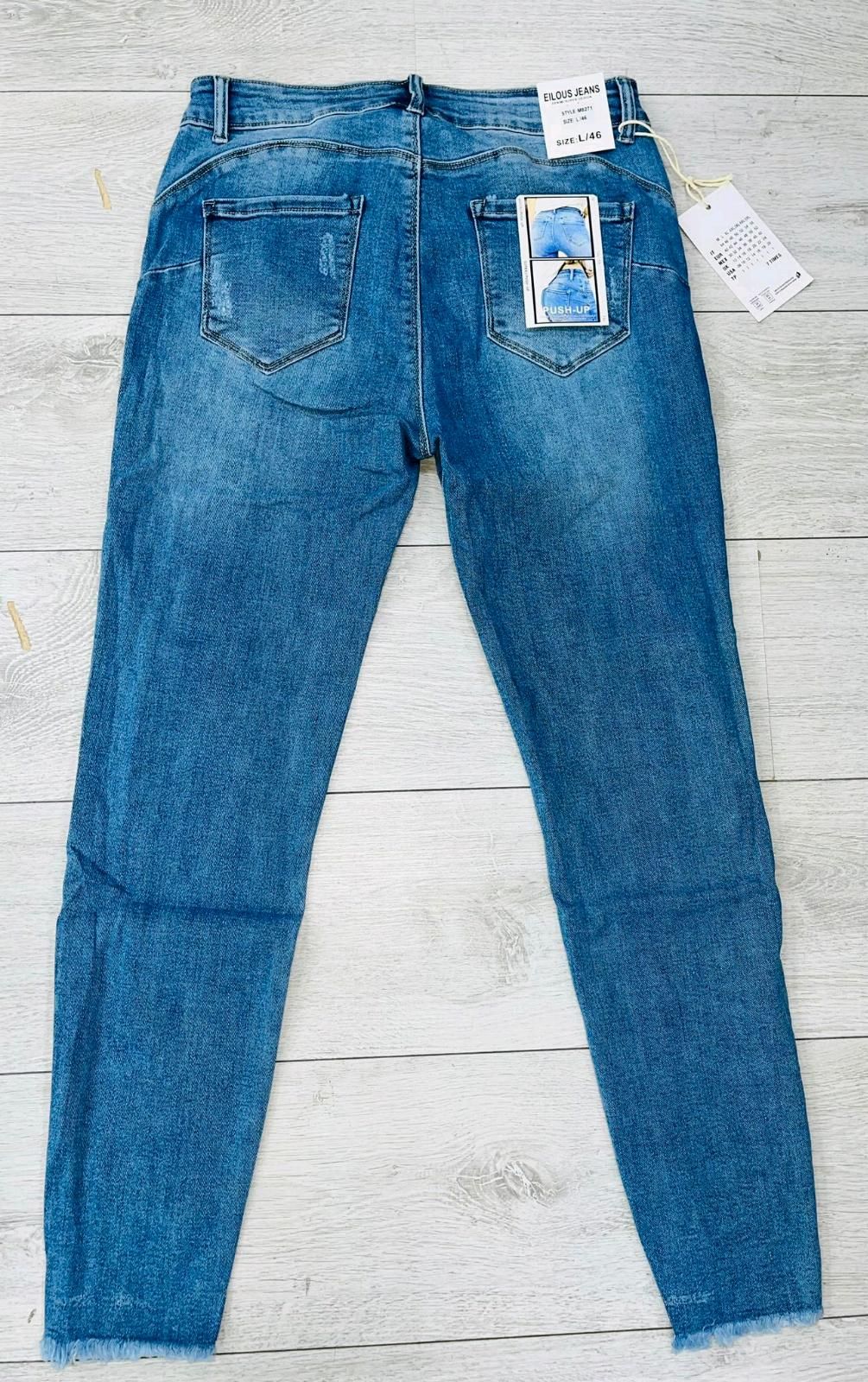 Jeans mit Push Up Effekt Damen Blau