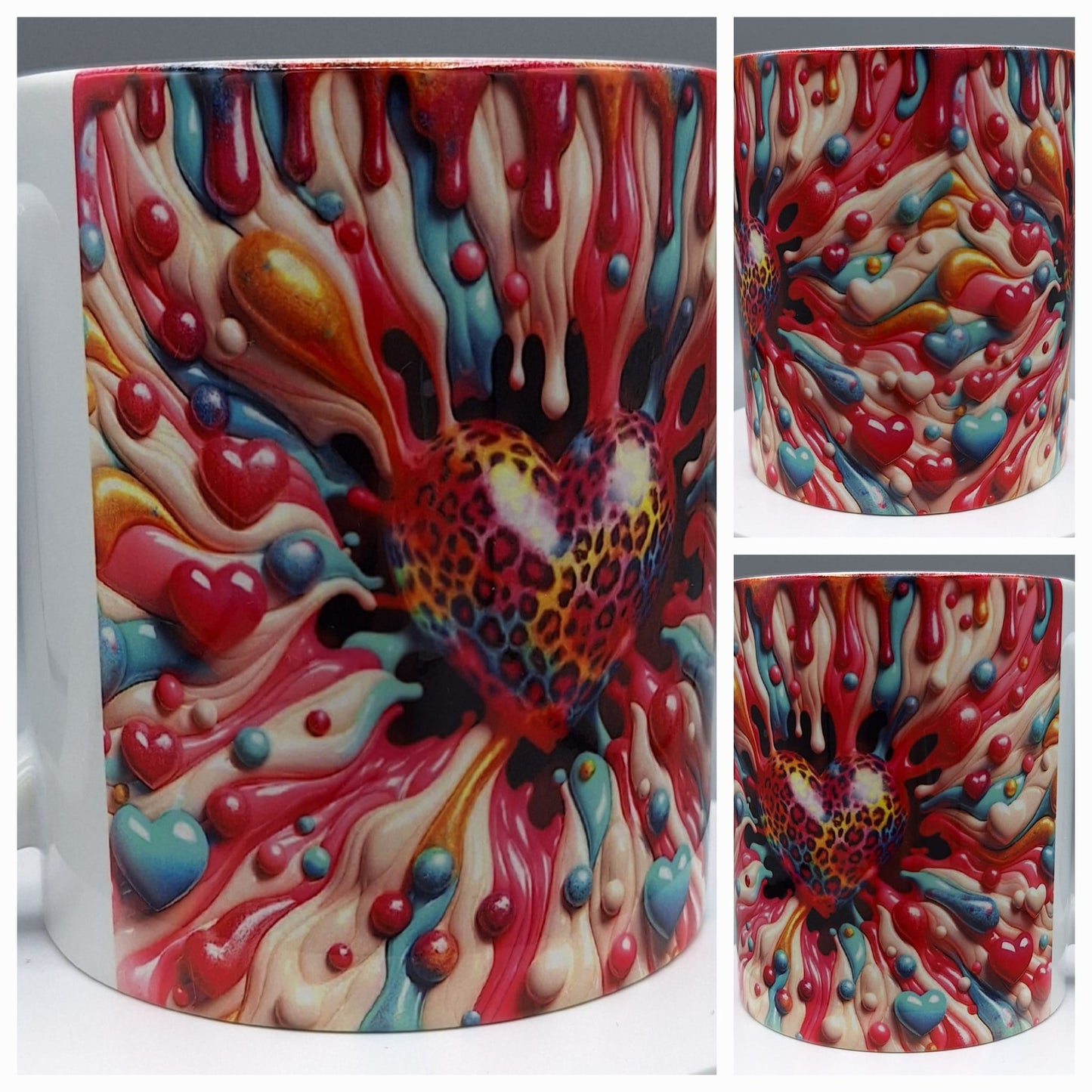 Kaffeetasse mit 3D Herzmotiv