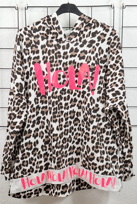 Hoodie Leo mit Leo-Print