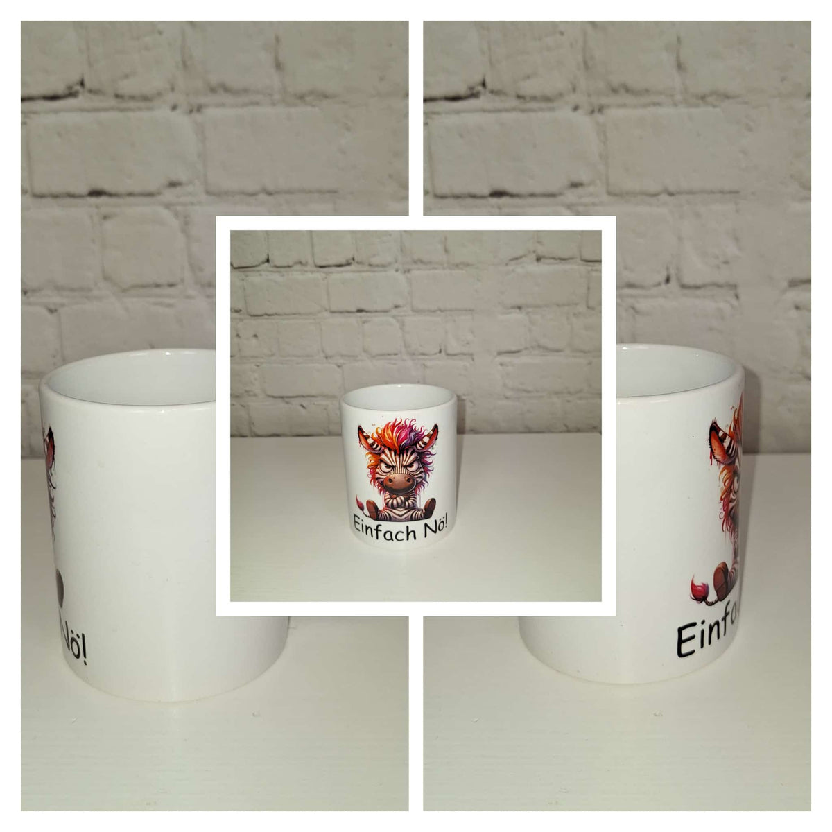 Lustige Zebra Tasse 330ml Keramik mit Humor