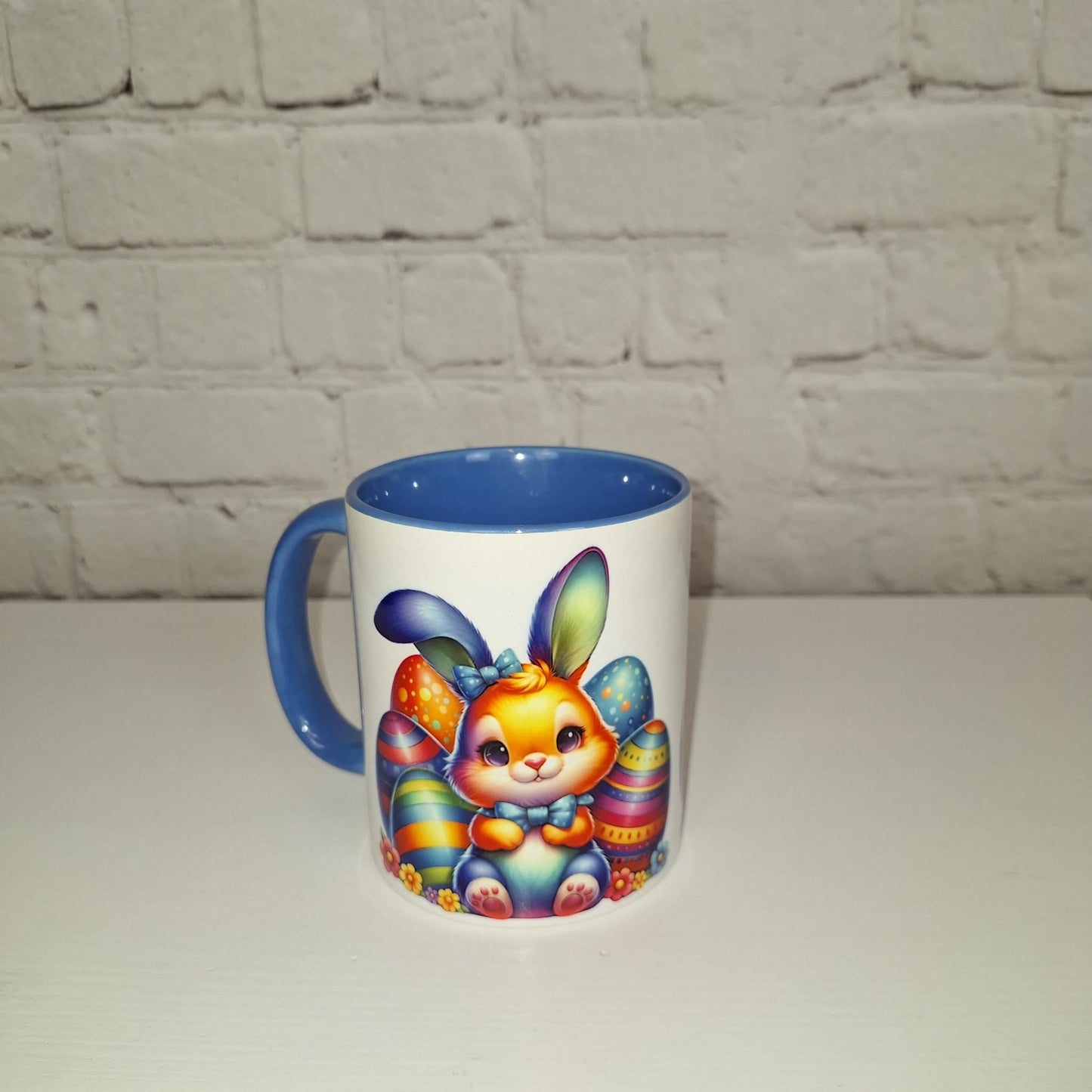 Oster Tasse Hase bunt – Keramikbecher mit Osterhasen Motiv – Kaffeetasse Geschenk zu Ostern