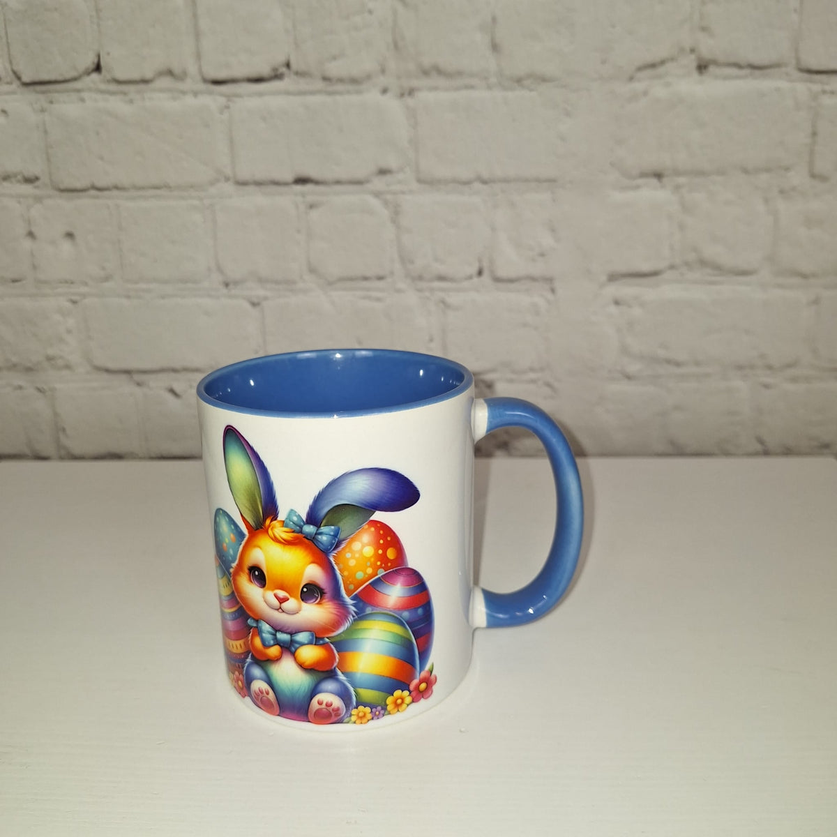 Oster Tasse Hase bunt – Keramikbecher mit Osterhasen Motiv – Kaffeetasse Geschenk zu Ostern