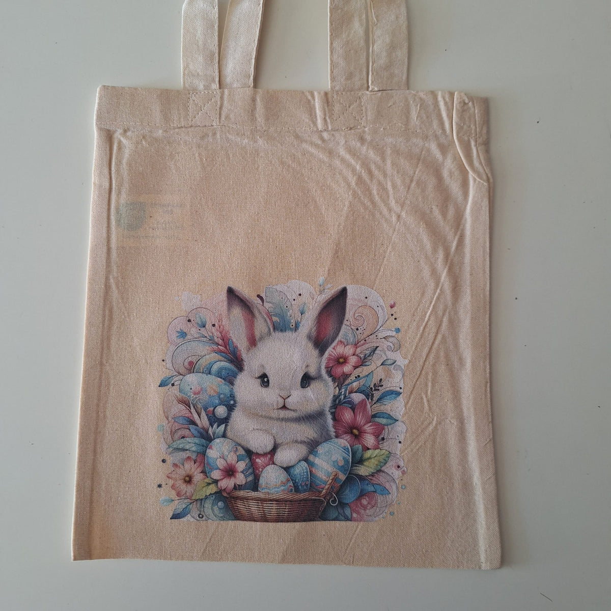 Personalisierte Ostertasche mit Name – Baumwolltasche 22x26 cm für Kinder