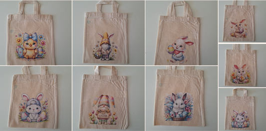 Personalisierte Ostertasche mit Name – Baumwolltasche 22x26 cm für Kinder