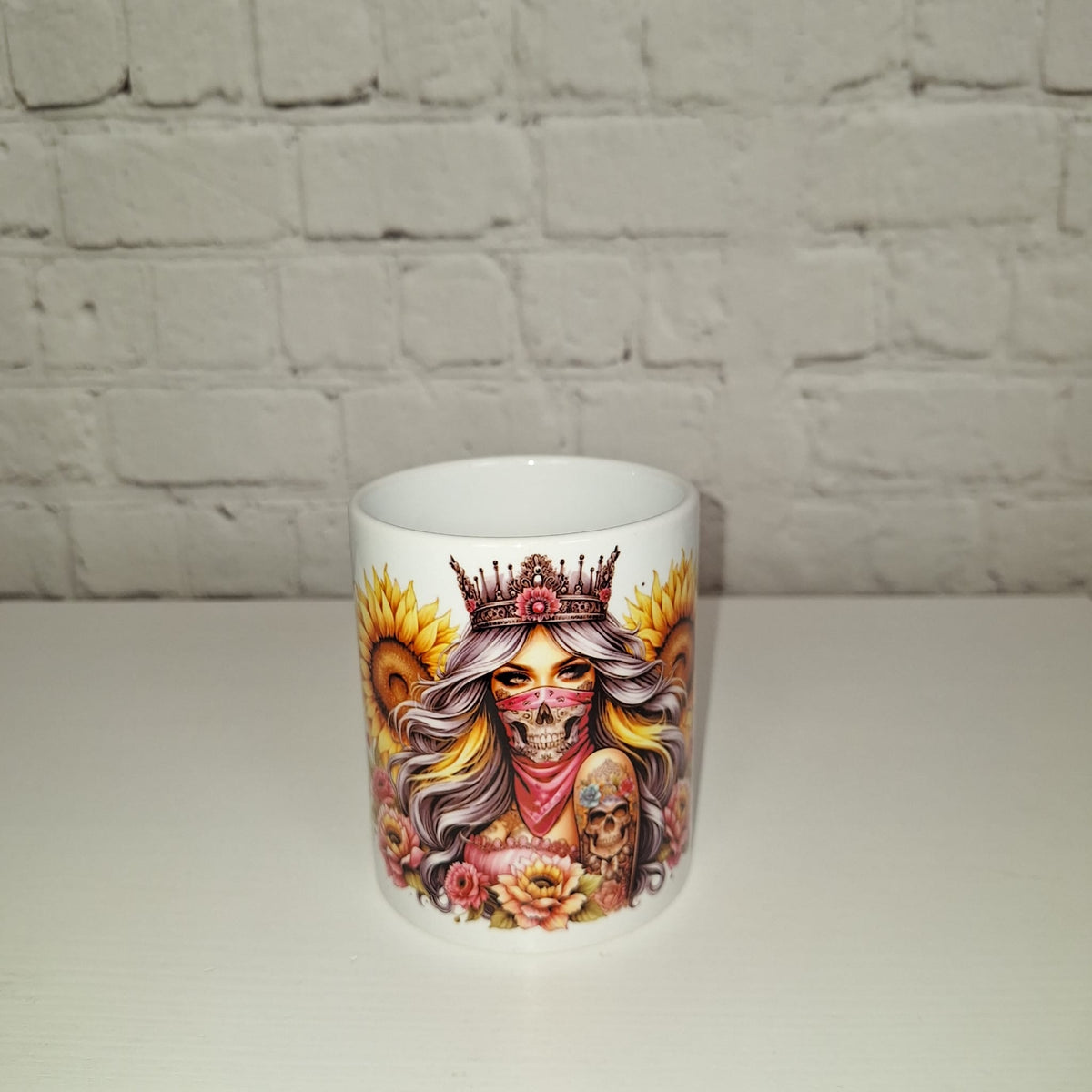 Magische Sonnenkönigin-Tasse – Spülmaschinenfeste Keramiktasse 330 ml – Strahlendes Sonnenmotiv