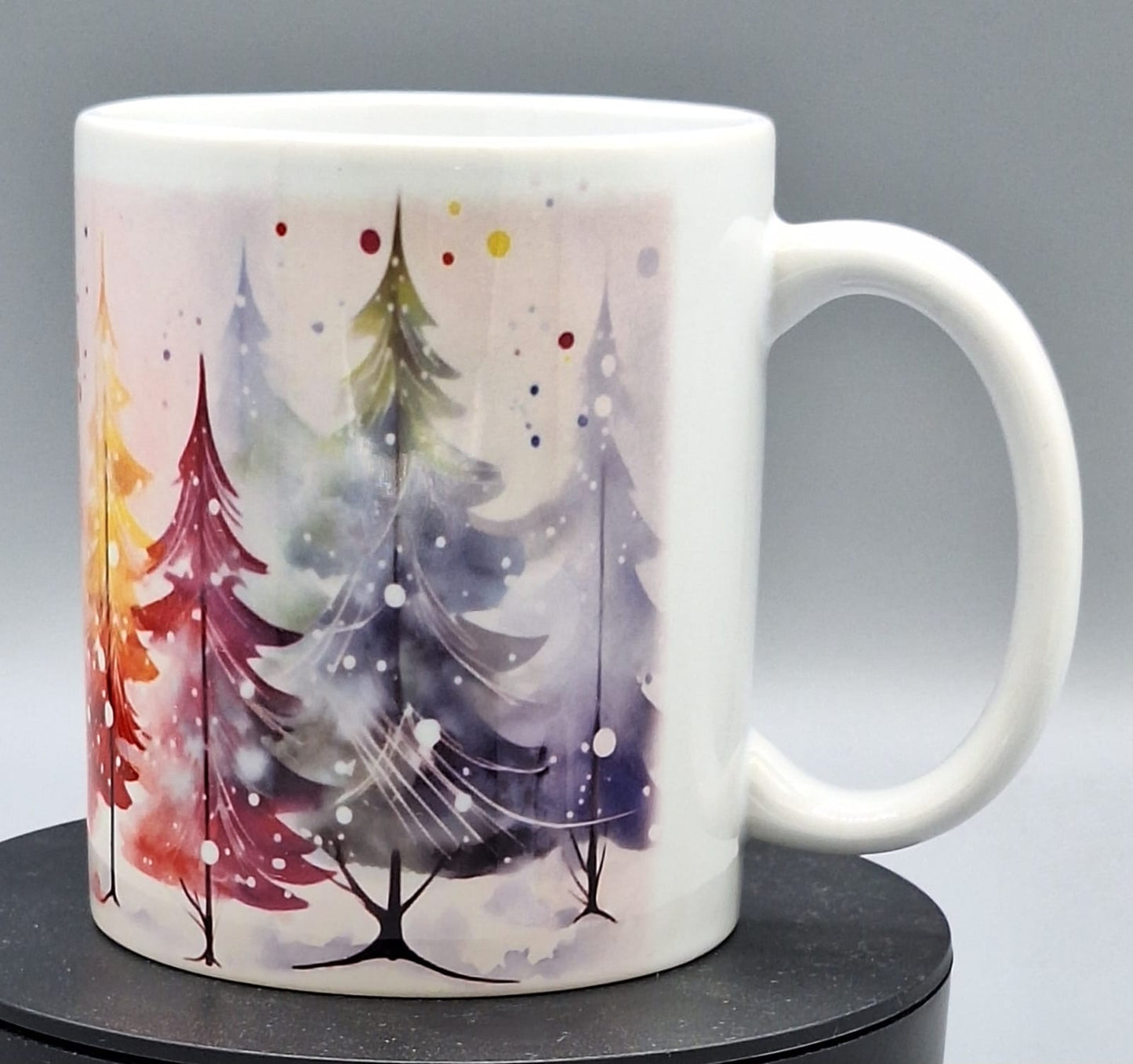 Tasse mit Schneemotiv für Kaffee und Tee