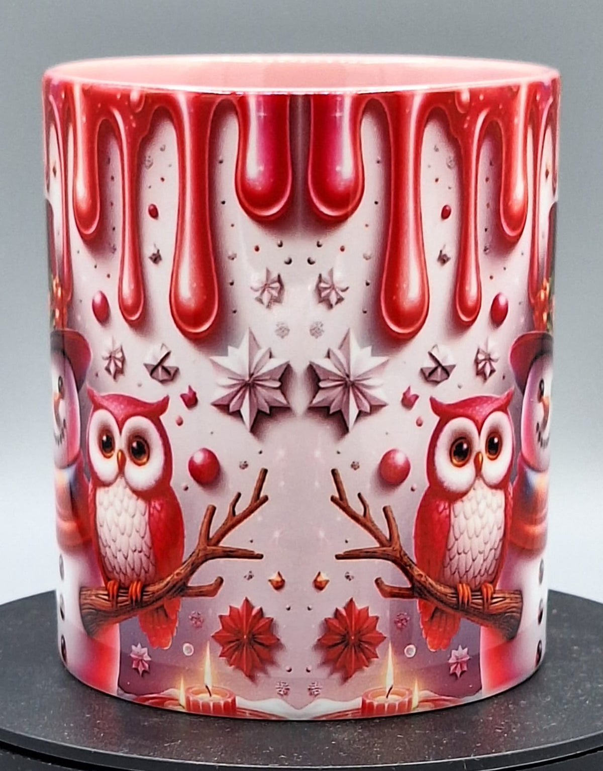 Tasse „Schneemann Rosa“ – Keramikbecher mit Winter-Motiv – Geschenkidee Kaffee & Tee