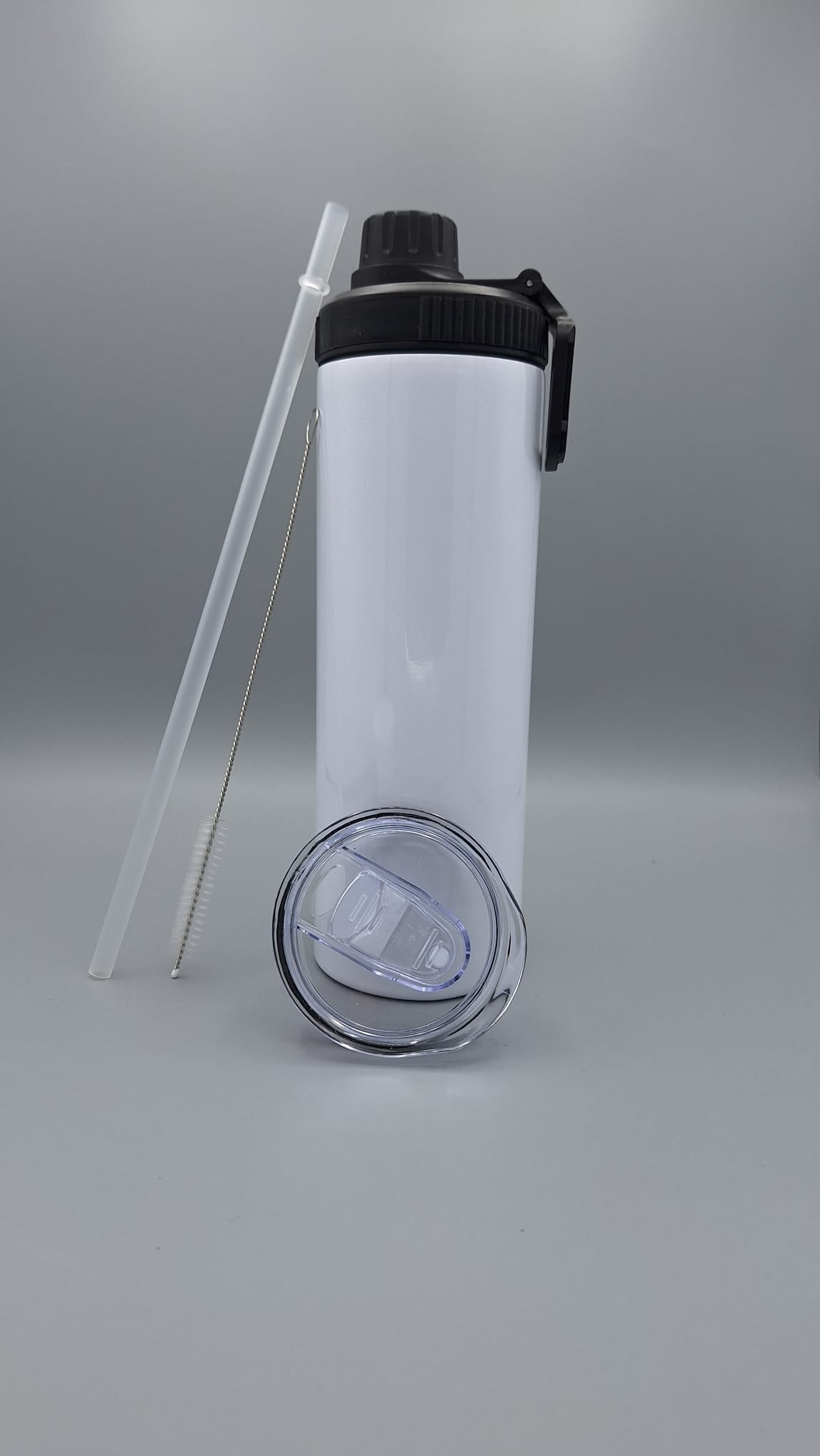 Personalisierbarer Thermo Tumbler aus Edelstahl mit Deckel und Strohhalm – Rohling für Wunschdruck

