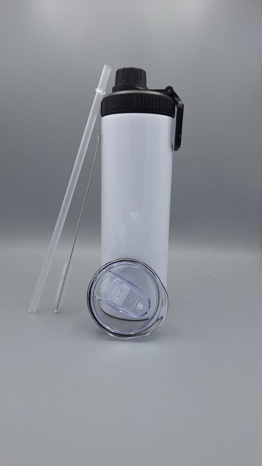 Personalisierbarer Thermo Tumbler aus Edelstahl mit Deckel und Strohhalm – Rohling für Wunschdruck
